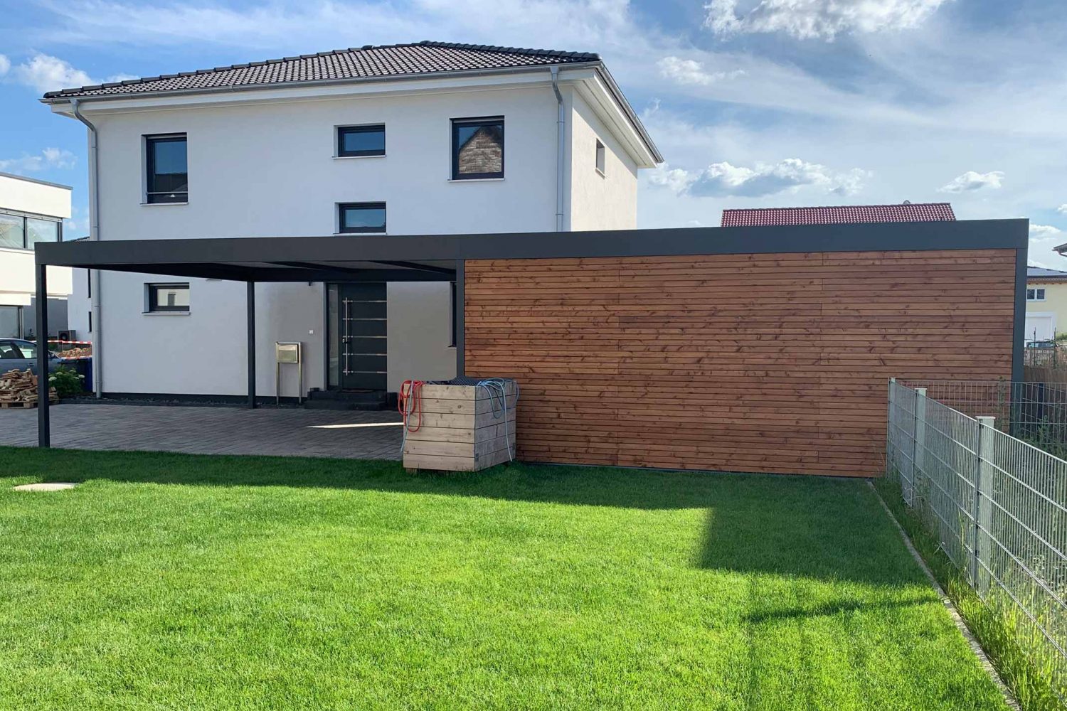 Carport 12 x 6 m Stahlkonstruktion